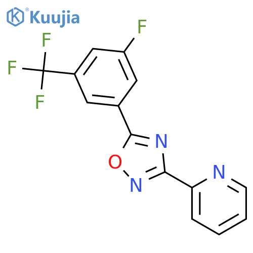 PYRIDINE, 2-[5-[3-FLUORO-5-(TRIFLUOROMETHYL)PHENYL]-1,2,4-OXADIAZOL-3-YL]- structure