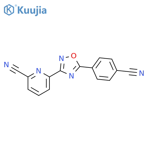 2-Pyridinecarbonitrile, 6-[5-(4-cyanophenyl)-1,2,4-oxadiazol-3-yl]- structure