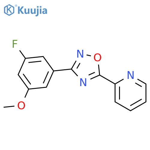 Pyridine, 2-[3-(3-fluoro-5-methoxyphenyl)-1,2,4-oxadiazol-5-yl]- structure