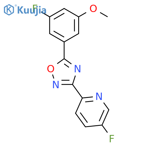 PYRIDINE, 5-FLUORO-2-[5-(3-FLUORO-5-METHOXYPHENYL)-1,2,4-OXADIAZOL-3-YL]- structure