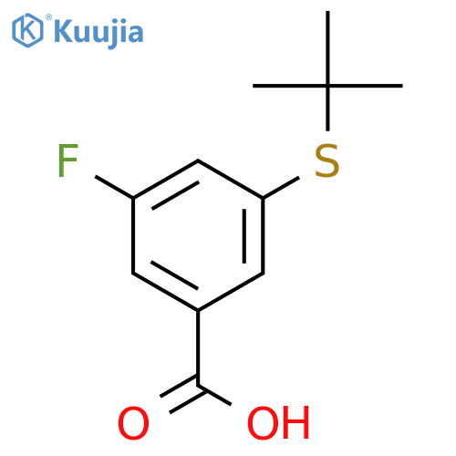 BENZOIC ACID, 3-[(1,1-DIMETHYLETHYL)THIO]-5-FLUORO- structure