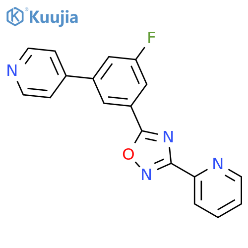 Pyridine, 2-[5-[3-fluoro-5-(4-pyridinyl)phenyl]-1,2,4-oxadiazol-3-yl]- structure