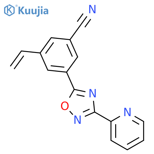 BENZONITRILE, 3-ETHENYL-5-[3-(2-PYRIDINYL)-1,2,4-OXADIAZOL-5-YL]- structure