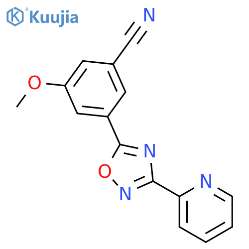 3-(pyridin-2-yl)-5-(3-cyano-5-methoxyphenyl)-1,2,4-oxadiazole structure