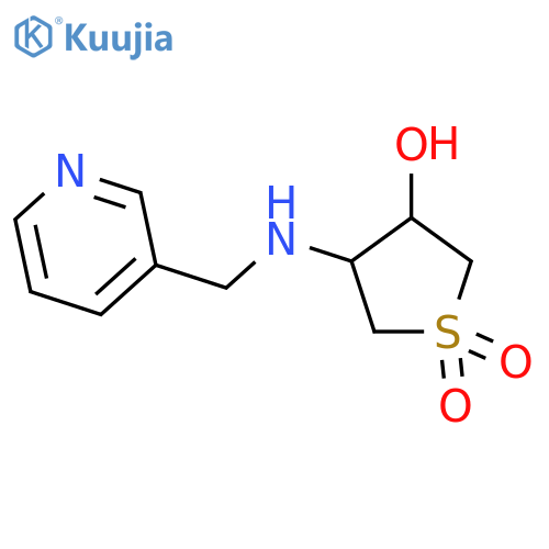 3-Hydroxy-4-(pyridin-3-ylmethyl)amino-1-{6}-thiolane-1,1-dione structure