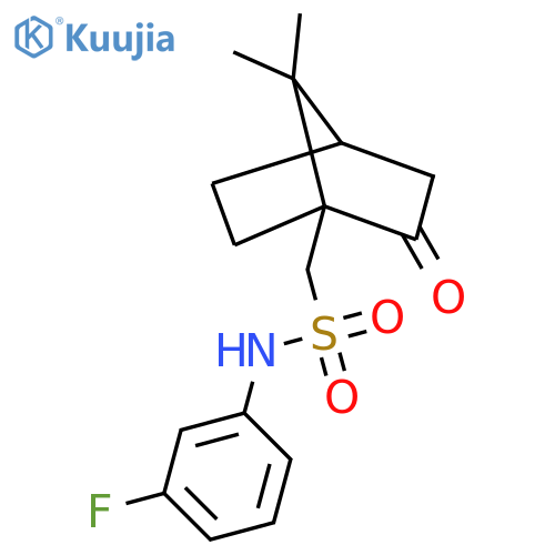 1-((((3-Fluorophenyl)amino)sulfonyl)methyl)-7,7-dimethylbicyclo2.2.1heptan-2-one structure