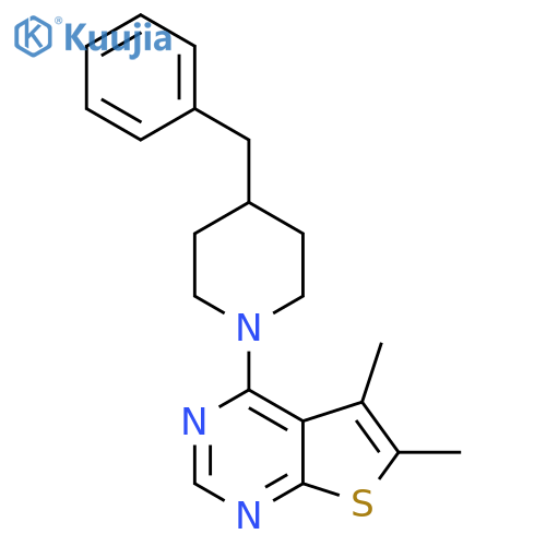 4-benzyl-1-{5,6-dimethylthieno2,3-dpyrimidin-4-yl}piperidine structure