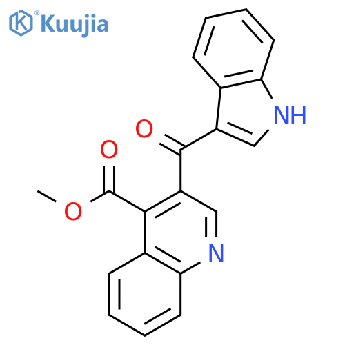 4-QUINOLINECARBOXYLIC ACID, 3-(1H-INDOL-3-YLCARBONYL)-, METHYL ESTER structure
