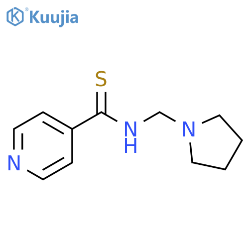 4-Pyridinecarbothioamide, N-(1-pyrrolidinylmethyl)- structure