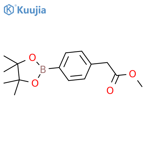 methyl 2-[4-(4,4,5,5-tetramethyl-1,3,2-dioxaborolan-2-yl)phenyl]acetate structure