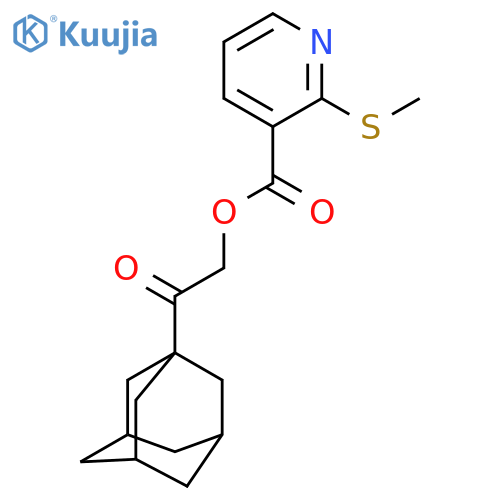 2-(Adamantan-1-yl)-2-oxoethyl 2-(methylthio)nicotinate structure