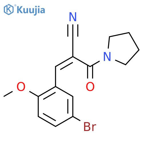 3-(5-Bromo-2-methoxyphenyl)-2-(pyrrolidine-1-carbonyl)prop-2-enenitrile structure