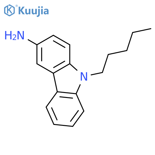 9H-CARBAZOL-3-AMINE, 9-PENTYL- structure