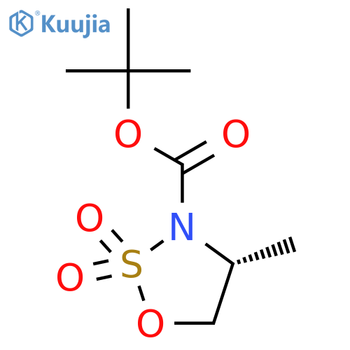 tert-butyl (4R)-4-methyl-2,2-dioxo-oxathiazolidine-3-carboxylate structure