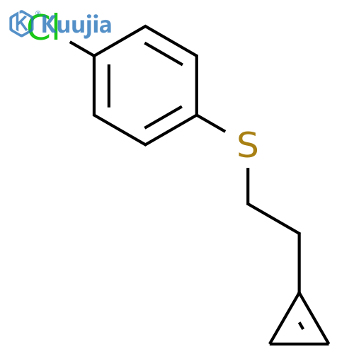 Benzene, 1-chloro-4-[[2-(1-cyclopropen-1-yl)ethyl]thio]- structure