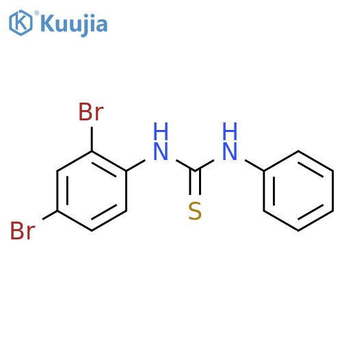 N-(2,4-dibromo-phenyl)-N'-phenyl-thiourea structure