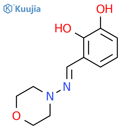 1,2-Benzenediol, 3-[(4-morpholinylimino)methyl]- (9CI) structure