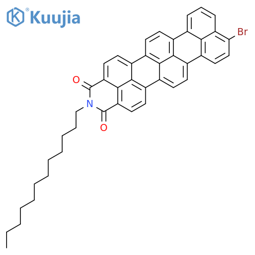 1H-DIBENZO[8,9:13,14]PENTAPHENO[3,4,5-DEF]ISOQUINOLINE-1,3(2H)-DIONE, 10-BROMO-2-DODECYL- structure