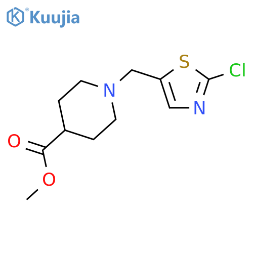 Methyl 1-((2-chlorothiazol-5-yl)methyl)piperidine-4-carboxylate structure