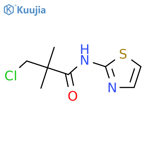 3-CHLORO-2,2-DIMETHYL-N-(1,3-THIAZOL-2-YL)PROPANAMIDE structure