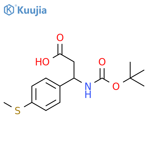 3-(tert-Butoxycarbonyl)amino-3-4-(methylsulfanyl)phenylpropanoic Acid structure