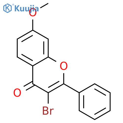 4H-1-Benzopyran-4-one, 3-bromo-7-methoxy-2-phenyl- structure