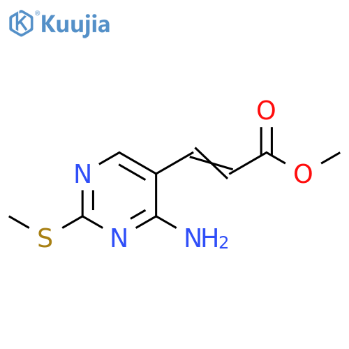 2-Propenoic acid, 3-[4-amino-2-(methylthio)-5-pyrimidinyl]-, methyl ester structure