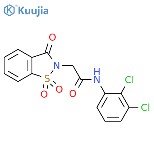N-(2,3-dichlorophenyl)-2-(1,1,3-trioxo-2,3-dihydro-1lambda6,2-benzothiazol-2-yl)acetamide structure