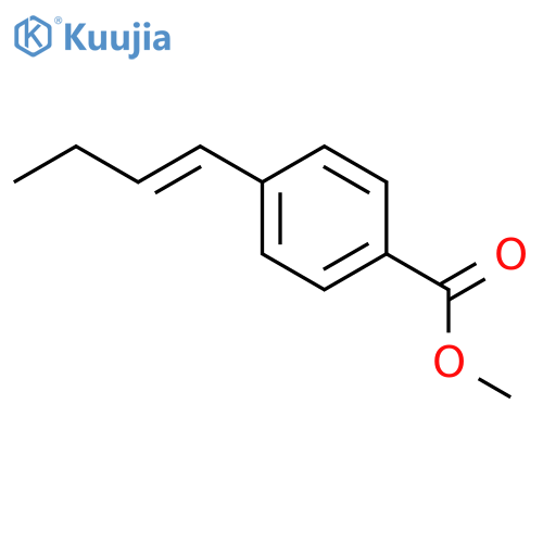Benzoic acid, 4-(1E)-1-butenyl-, methyl ester structure