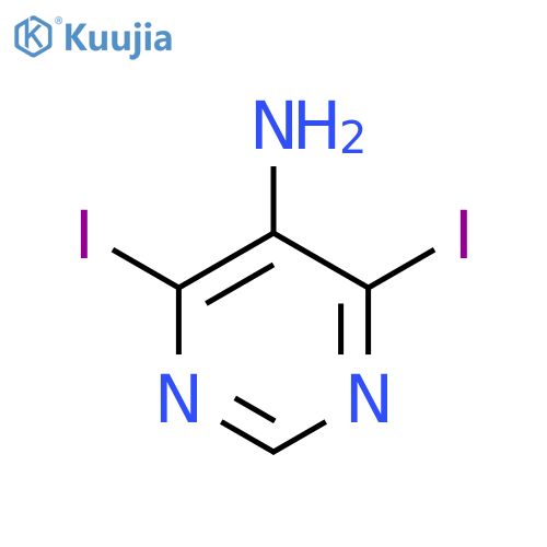 4,6-diiodopyrimidin-5-amine structure