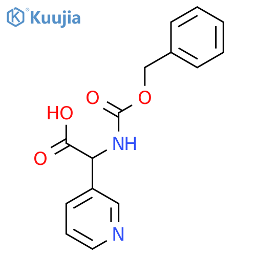 2-{(benzyloxy)carbonylamino}-2-(pyridin-3-yl)acetic acid structure