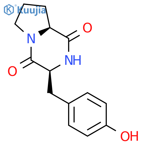 Cyclo(L-prolinyl-L-tyrosine) structure
