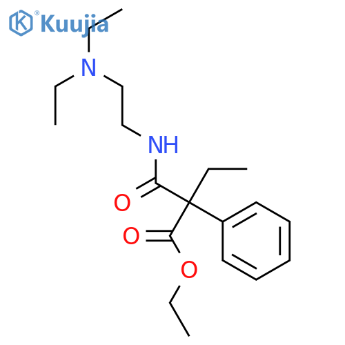 Benzeneacetic acid, a-[[[2-(diethylamino)ethyl]amino]carbonyl]-a-ethyl-, ethyl ester structure