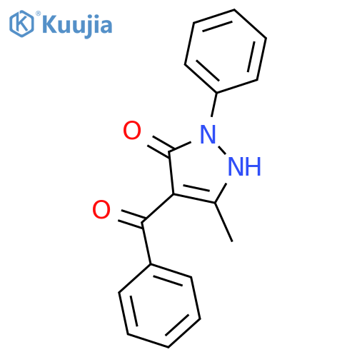 4-Benzoyl-5-methyl-2-phenyl-2,3-dihydro-1H-pyrazol-3-one structure