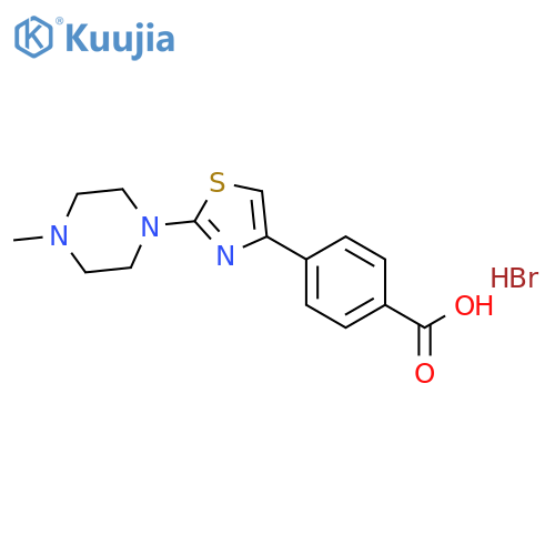4-[2-(4-Methyl-1-piperazinyl)-4-thiazolyl]benzoic acid hydrobromide structure