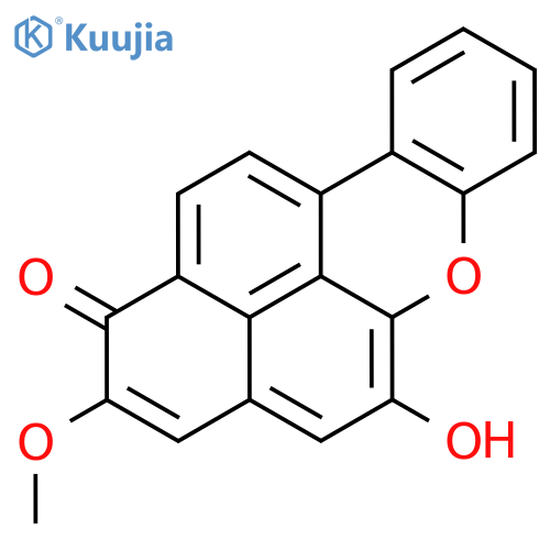 1H-Naphtho[2,1,8-mna]xanthen-1-one, 5-hydroxy-2-methoxy- structure