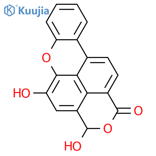 3,5-Dihydroxy-1H,3H-2-benzopyrano[6,5,4-m,na]xanthen-1-one structure