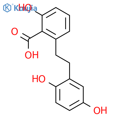 Benzoic acid, 2-[2-(2,5-dihydroxyphenyl)ethyl]-6-hydroxy- structure