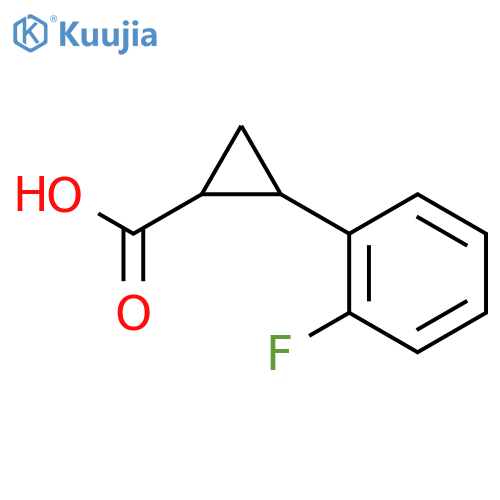 2-(2-Fluorophenyl)cyclopropanecarboxylic acid structure