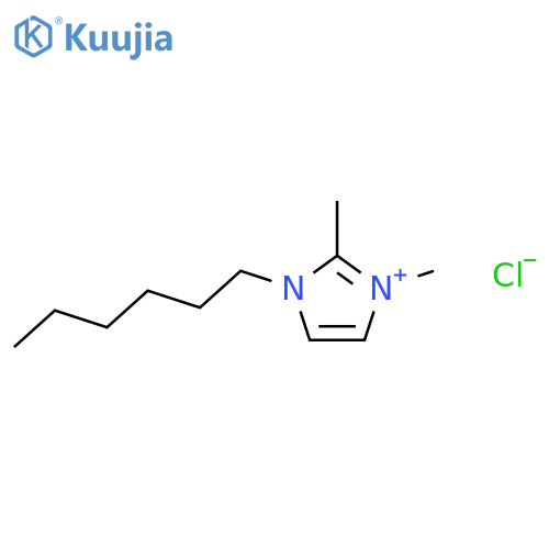 1H-Imidazolium,3-hexyl-1,2-dimethyl-, chloride (1:1) structure