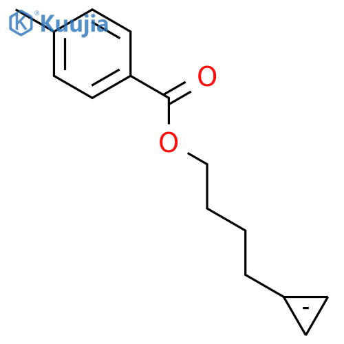 Benzoic acid, 4-methyl-, 4-(1-cyclopropen-1-yl)butyl ester structure
