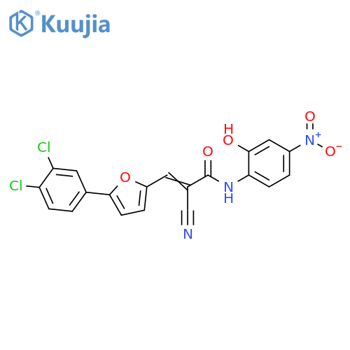 2-Cyano-3-[5-(3,4-dichlorophenyl)-2-furanyl]-N-(2-hydroxy-4-nitrophenyl)-2-propenamide structure