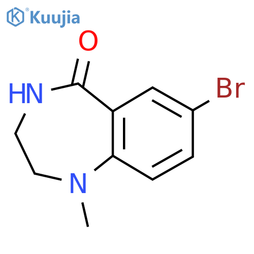 7-bromo-1-methyl-2,3,4,5-tetrahydro-1H-1,4-benzodiazepin-5-one structure