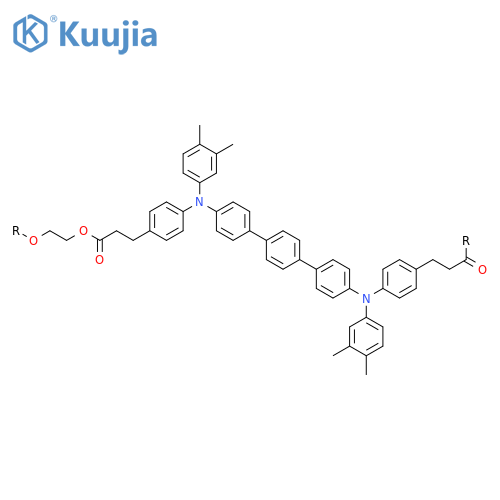 POLY[OXY-1,2-ETHANEDIYLOXY(1-OXO-1,3-PROPANEDIYL)-1,4-PHENYLENE[(3,4-DIMETHYLPHENYL)IMINO][1,1':4',1''-TERPHENYL]-4,4''-DIYL[(3,4-DIMETHYLPHENYL)IMINO]-1,4-PHENYLENE(3-OXO-1,3-PROPANEDIYL)] structure