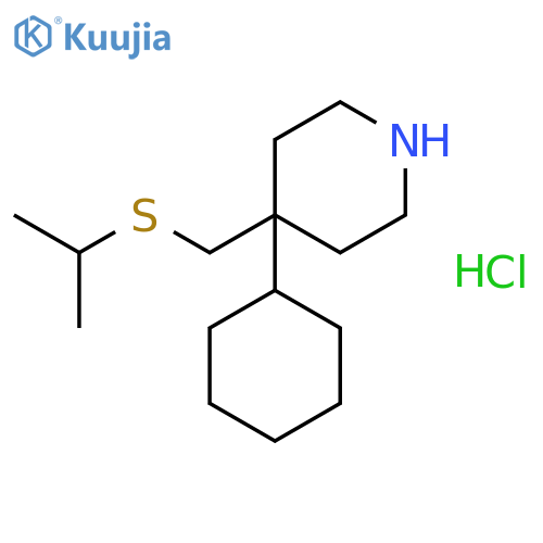 Piperidine, 4-cyclohexyl-4-[[(1-methylethyl)thio]methyl]-, hydrochloride structure