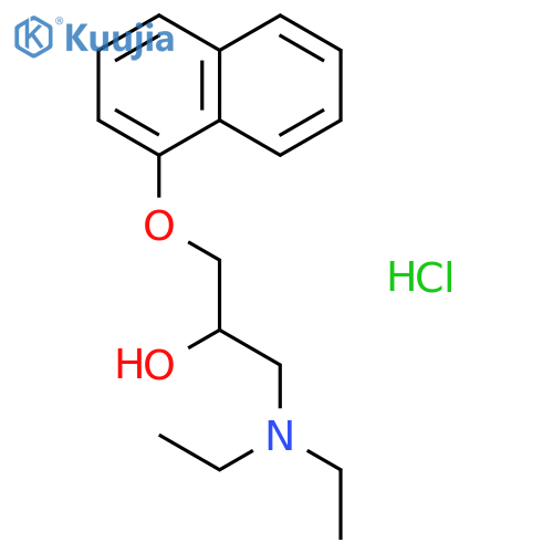 1-(diethylamino)-3-(naphthalen-1-yloxy)propan-2-ol hydrochloride structure