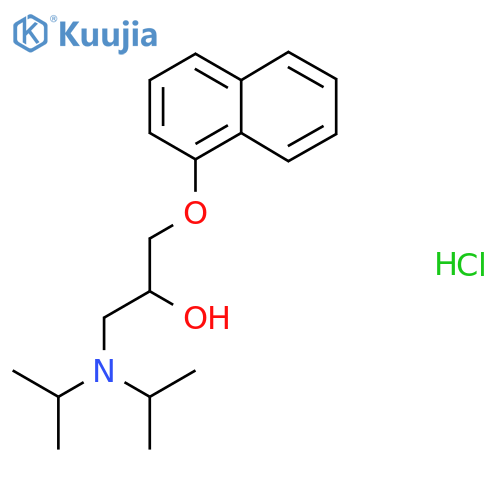 1-[bis(propan-2-yl)amino]-3-(naphthalen-1-yloxy)propan-2-ol hydrochloride structure