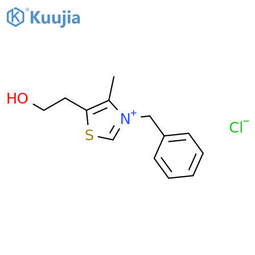 2-(3-benzyl-4-methyl-thiazol-3-ium-5-yl)ethanol;chloride structure