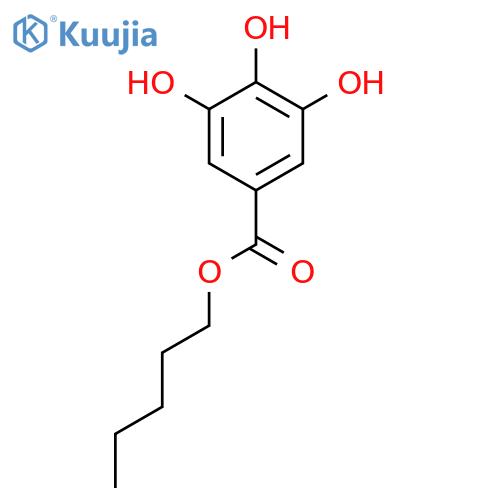 Benzoic acid, 3,4,5-trihydroxy-, pentyl ester structure