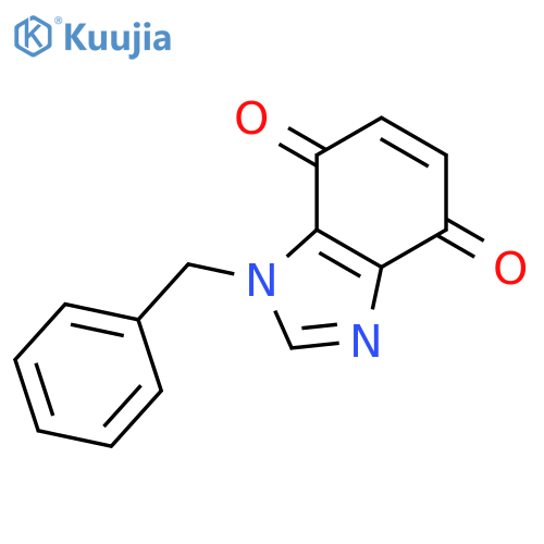 1H-BENZIMIDAZOLE-4,7-DIONE, 1-(PHENYLMETHYL)- structure